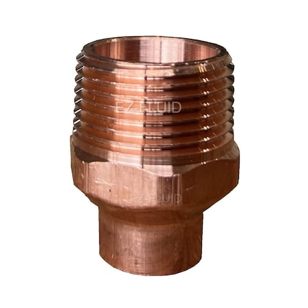 Ez-Fluid 1/2 x 1 C x M MALE ADAPTER COPPER EZCM30